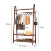GLigeT Coat Rack Stand All Wood Hanging Clothes Rack Floor Bedroom Office Vertical Coat Rack Indoor Shelf B&B Clothes Rack Coat Hanger Stand(80cm) view 2