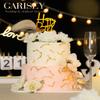Garisey Artificial Flowers Combo, Mix Silk Flowers Roses, Peonies, Dahlias with Stems for DIY Wedding Bridal Bouquets, Baby Shower, Table Centerpieces, Home Decor, Fake Floral Arrangements-White view 3