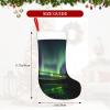 QHWLR Dark Northern Lights print Christmas socks All Saints ' Day Hanging socks fireplace. Party Decor outdoors, Black view 4