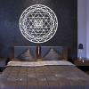Sri Yantra Metal Wall Art, Sacred Geometry Metal Wall Decor, Mandala Hanging, Torus Decor, Zen Meditation Sign, Spiritual Artwork for Living Room, Inspirational Gift (White-2, 19"x19" | 47x47cm) view 1