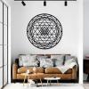Sri Yantra Metal Wall Art, Sacred Geometry Metal Wall Decor, Mandala Hanging, Torus Decor, Zen Meditation Sign, Spiritual Artwork for Living Room, Inspirational Gift (White-2, 19"x19" | 47x47cm) view 2