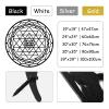 Sri Yantra Metal Wall Art, Sacred Geometry Metal Wall Decor, Mandala Hanging, Torus Decor, Zen Meditation Sign, Spiritual Artwork for Living Room, Inspirational Gift (White-2, 19"x19" | 47x47cm) view 4