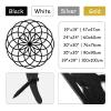 Sri Yantra Metal Wall Art, Sacred Geometry Metal Wall Decor, Mandala Hanging, Torus Decor, Zen Meditation Sign, Spiritual Artwork for Living Room, Inspirational Gift (Black-1, 19"x19" | 47x47cm) view 4
