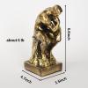 Magicsculp-The Thinker Statue in Brass 8.8 Inch Museum Grade Collectible Figurine Gift Box-(Medium-Brass) view 4