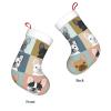 QHWLR french bulldog print Christmas socks All Saints ' Day Hanging socks fireplace. Party Decor outdoors view 3