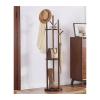 GLigeT Coat Rack Stand Wood Coat Rack Bedroom Floor Hanging Clothes Rack Multifunctional Rotatable Hanging Clothes Rack Coat Hanger Stand view 1