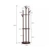 GLigeT Coat Rack Stand Wood Coat Rack Bedroom Floor Hanging Clothes Rack Multifunctional Rotatable Hanging Clothes Rack Coat Hanger Stand view 2