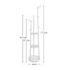 GLigeT Coat Rack Stand Wood Coat Rack Floor Rod Bedroom Indoor Hanging Clothes Rack Entryway Home Package Rack Vertical Shelves Coat Hanger Stand(C) view 2