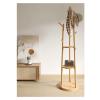 GLigeT Coat Rack Stand Wood Coat Rack Floor Rod Bedroom Indoor Hanging Clothes Rack Entryway Home Package Rack Vertical Shelves Coat Hanger Stand(C) view 3