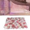 6PCS Flower Wall Panel,15.7 * 23.6in Flower Mat Wall,Autumn Pink Silk Flower Panels,Rose&Dahlia Artificial Flower Backdrop Wall Decorations (Autumn Pink) view 4
