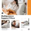 BNCKTRD Triangle Reading Pillow XXLKing Size XXL Wedge Headboard Extra Large Back Support Pillow for Sitting up in Bed Daybed Bolster Backrest Cushion Velvet Ivory view 3
