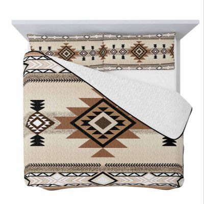 Summer Quilts Twin Size, Lightweight Vintage Comforter Set for Bed, All Season Bedspreads Native American Indians of The American Southwest Soft Quilt Bedding with 2 Pillowcases 68x86 Inch