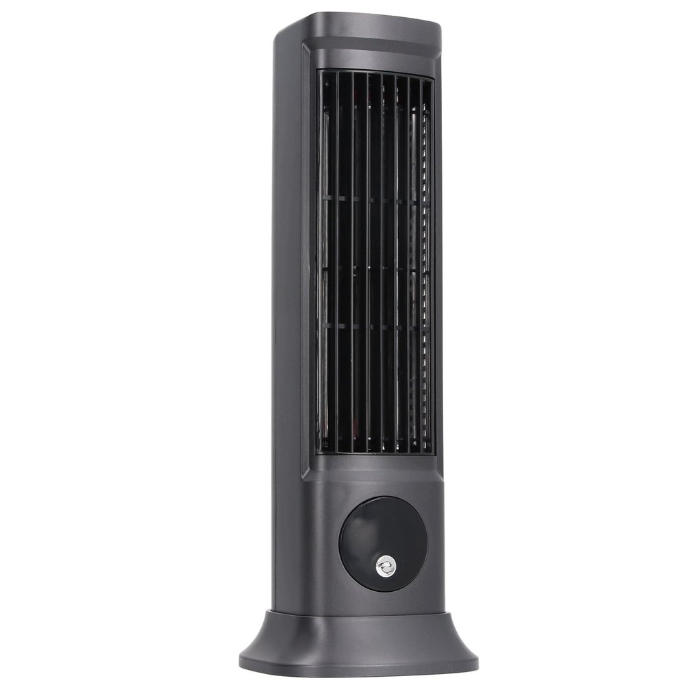 Sanpyl Desktop Tower Fan, Portable Bladeless Desk Fan with 3 Speeds Adjustable, 10 in Air Cooler Small Fan Quiet Table Fan for Bedroom Office Home Outdoor