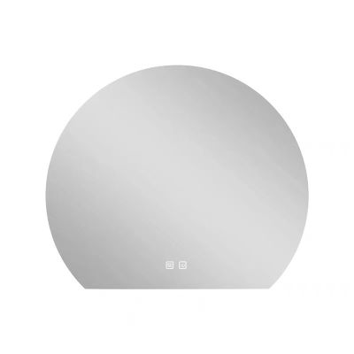 APOKHOJ Smart Bathroom Mirror 2825inch, 3 Color LED Lighting Dressing Table Makeup Mirror, Modern Semicircular Wall Mirror Backlit Decorative Mirror(70x63cm)