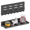 SKIKEN Folding Shelf with Hooks Wall Mount, Laundry Room Metal Shelves, Fold Up 90 and 8 Hooks, Foldable Storage Wall Shelf for Rv, Utility Room, Garage, Space Saving, Black17.0", 2 Pack view 1