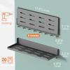SKIKEN Folding Shelf with Hooks Wall Mount, Laundry Room Metal Shelves, Fold Up 90 and 8 Hooks, Foldable Storage Wall Shelf for Rv, Utility Room, Garage, Space Saving, Black17.0", 2 Pack view 3