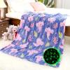 Axolotl Blanket Twin Size, Axolotl Gifts for Teen Girls Boys Women, Soft Cozy Glow in The Dark Salamander Fleece Plush Bedding Decor for Couch Bed Sofa Dorm Room 60"x80" view 1