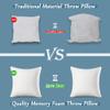 AM AEROMAX 22 22 Pillow Insert (Pack of 2) Memory Foam Throw Pillow Insert Sham Square for Decorative Cushion Bed Couch Sofa Without Deform After Longtime Use view 4