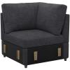 Belffin Corner Seat Module for Modular Sectional Sleeper Sofa Dark Grey view 1