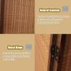 Wood Screen 3 4 5 6 Panel with Bamboo Mesh Woven, 5' 6' Tall Foldable Room Divider/Separators for Home Office Garden Terrace Bedroom Teahouse, Freestanding Partition Wall On Wheels (Size : 150cm/59.1 view 2