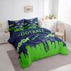 Erosebridal 7 Pcs Comforter Set Queen Size,Personalized Kids Football Bed in a Bag with Flat Sheet and Fitted Sheet for Kids and Adults,Sports Bedding Set with Pillowcases and Cushion Cases view 3