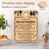 Birthday Gifts for Daughter - "Recipe for a Special Daughter" Daughter Birthday Gifts Cutting Board, Bamboo-Made Engraved Daughter Birthday Gifts from Mom Cutting Board, 11x8.5x0.35 in. view 2