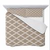 Summer Quilts Full Size, Lightweight Quilted Coverlet Geometric Simple Style Comforter Set for Bed, All Season Bedspreads Beige Morocco Pattern Texture Soft Quilt Bedding with 2 Pillowcases 78x90 Inch view 1