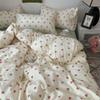 Nayoroom Heart Duvet Cover Twin Size Kawaii Pink Heart Printed on Cream White Bedding Set 2Pcs Kids Girls Cute Heart-Shaped Pattern Comforter Cover with Zipper Closure Soft Breathable Microfiber view 2