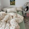 Nayoroom Heart Duvet Cover Twin Size Kawaii Pink Heart Printed on Cream White Bedding Set 2Pcs Kids Girls Cute Heart-Shaped Pattern Comforter Cover with Zipper Closure Soft Breathable Microfiber view 3