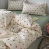 Nayoroom Heart Duvet Cover Twin Size Kawaii Pink Heart Printed on Cream White Bedding Set 2Pcs Kids Girls Cute Heart-Shaped Pattern Comforter Cover with Zipper Closure Soft Breathable Microfiber view 4