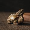 COPPERTIST.WU Dragon Turtle Ornament, Handmade Lucky Feng Shui Loong Turtle Decor for Living Room (Large) view 4