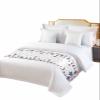 71"x20" Bed Runners Scarf, 4th of July USA Flag Star on White Hotel Bedding Runner Luxury Soft Bed Scarves, Red Stripe Love Hearts Decorative Accent Bedding Scarf for Bedroom Wedding Room Guesthouse view 1