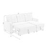 DREAMODERN 82" Pull-Out Sofa Bed with Storage Space for Living Room, Sectional Sofa Couch L-Shape Convertible Sofa Bed for Home Office - Linen Fabric 82" W x 53" D x 34.5" H Drak Gray view 2