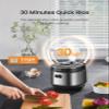 COMFEE' Compact Rice Cooker 8 Cups Cooked/4 Cups Uncooked, 9-in-1 Multi Cooker, Fast Rice Maker, Steam, Brown Rice, Grains, Fuzzy Logic Technology, Grey view 4