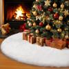 OurWarm 72 Inch Christmas Tree Skirt, Faux Fur Xmas Tree Decorations White Soft Plush Fluffy Large Xms Tree Skirt for Christmas Home Decor Holiday Party Winter Indoor view 1