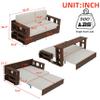 MWrouqfur 52.4'' Pull-Out Sofa Bed, 3-in-1 Convertible Sleeper Sofa with Side Storage, Daybed with Velvet Cushions for Living Room, Apartment, Small Space (Beige) view 2