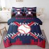 Erosebridal 7 Pcs Comforter Set Queen Size,Baseball Team Bed in a Bag with Flat Sheet and Fitted Sheet for Kids and Adults,Baseball Bedding Set with Pillowcases and Cushion Cases view 1