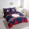 Erosebridal 7 Pcs Comforter Set Queen Size,Baseball Team Bed in a Bag with Flat Sheet and Fitted Sheet for Kids and Adults,Baseball Bedding Set with Pillowcases and Cushion Cases view 2