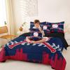 Erosebridal 7 Pcs Comforter Set Queen Size,Baseball Team Bed in a Bag with Flat Sheet and Fitted Sheet for Kids and Adults,Baseball Bedding Set with Pillowcases and Cushion Cases view 3