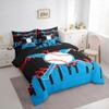 Erosebridal 7 Pcs Comforter Set Queen Size,Sports Bed in a Bag with Flat Sheet and Fitted Sheet for Kids and Adults,Baseball Bedding Set with Pillowcases and Cushion Cases Bedroom Decor view 2