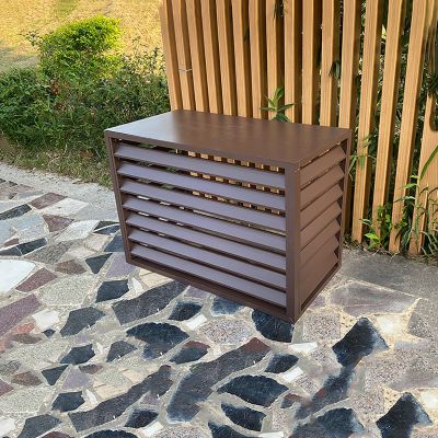 Air Conditioner Fence Screen,Aluminum Air Conditioner Covers For Outside Units,Outdoor Condenser Protective Cover,Protective Grilles For Heat Pumps,Freestanding Enclosure To Cover Garbage Or Ac Units