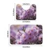 Bathroom Rugs Sets 2 Piece Soft Absorbent Bath Mat for Bathroom Cherry Blossom Bath Rugs and U-Shaped Contour Toilet Rug Non-Slip Bath Carpet for Bathtub Floor Mat view 2
