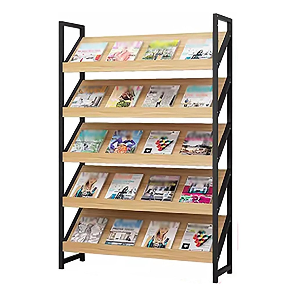 DONGYUE Home Bookshelf Office/Reception Room Literature Magazine Rack Floor-Standing, Heavy Duty Tall Brochures Holders, for Various Locations(A,80X30X180CM)