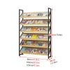 DONGYUE Home Bookshelf Office/Reception Room Literature Magazine Rack Floor-Standing, Heavy Duty Tall Brochures Holders, for Various Locations(A,80X30X180CM) view 2