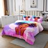 Manfei Black Little Girl Bedspread Twin Size, Cute Girl Princess with Wings Quilted Coverlet with 1 Pillowcase, Blue Purple Pink Galaxy Coverlet Set for Kids Women, Soft Polyester Bedding Quilt view 2
