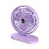 MUSMPLESY Small Fans Portable Rechargeable, Desk Fan with Strong Airflow, 90-Degree Adjustable Tilt, 3 Speeds USB Fan, Removable Grill, Electric Fan for Whole Room(Purple) view 1