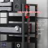 SOBS 3/4/5/6-Tier AV Media Stand Audio Rack with Wooden Shelf and Steel Frame, Modern Entertainment Stereo Component Storage Cabinet CD Player Stand for Home/Office/Theater(B,4 Tier) view 3