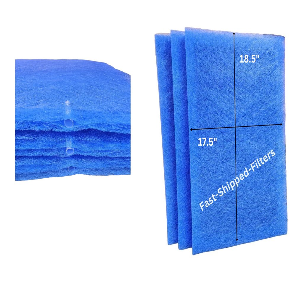 Fast-Shipped-Filters 3 Pack 20x20 Replacement Filter Pads Compatible with PremierOne Pure Flo MS-2020 P6100 Air Cleaner 20x20 Refill Blue
