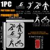 FINGERINSPIRE Sports Figures Stencil 8.3x11.7Inch Running Swimming Weightlifting Playing Ball Riding Sports Templates view 2