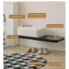 QIUHTR Shoe Rack Bench, Shoe Storage Organizer with Cushion, Sitting Bench Seat for Entryway, Bathroom,Closet, Living Room, Hallw(120 * 35 * 45CM) view 2